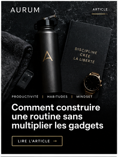AURUM — Construire une routine sans multiplier les gadgets