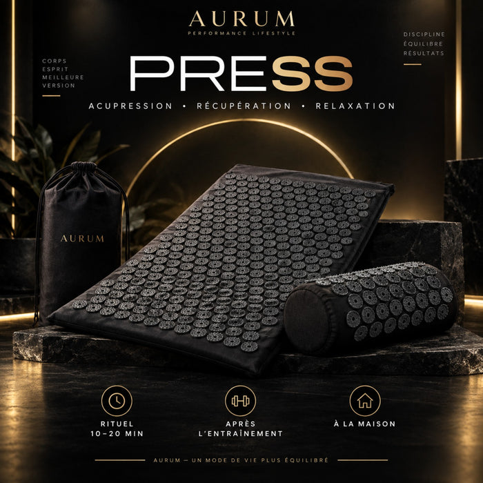 AURUM PRESS — Tapis & coussin d’acupression